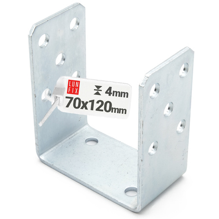 Podstawa słupa typu U 70x120mm kotwa do przykręcania