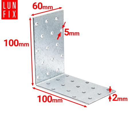 Kątownik montażowy 100x100x60 KM15 2mm
