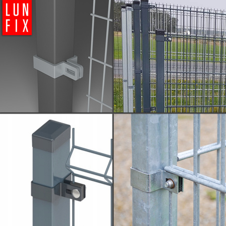 Obejma końcowa początkowa 60x60 mm srebrna komplet