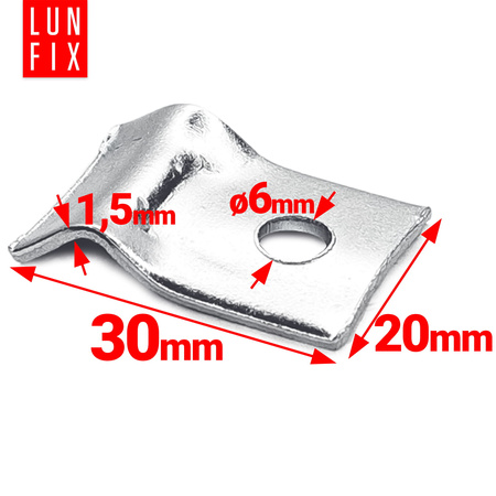 Przelotka blaszkowa uchwyt drutu paneli 5,5x19 ocynk.10szt.