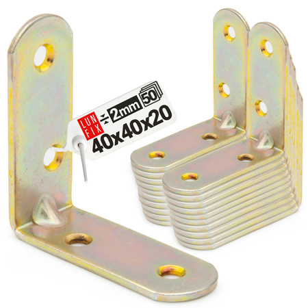 Kątownik meblowy 40x40x20x2 KR4 50szt.
