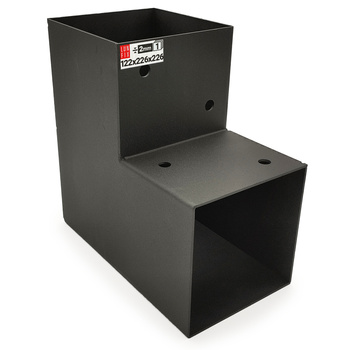 Łącznik belki kwadratowy L 120x120mm wspornik do kantówek 2 końce