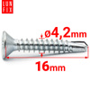 Wkręty samowiercące 4,2x16mm stożkowe ocynkowane DIN7504 1000szt.
