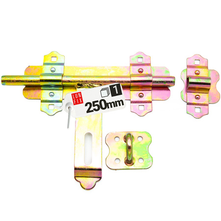 Zasuwa bramowa 250mm do bram drzwi ocynkowana ZRO2 1szt.