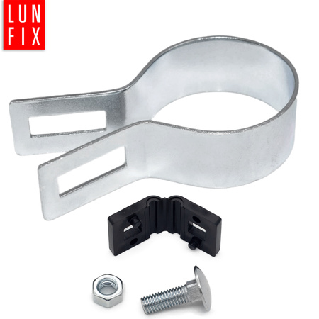 Obejma końcowa początkowa fi42 do słupa ocynkowana zestaw