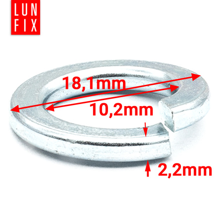 Podkładka sprężysta M10 ocynkowana DIN127 1kg