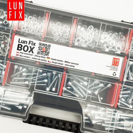 Śruby imbusowe nakrętki podkładki 540szt. M5-M6 ocynkowane