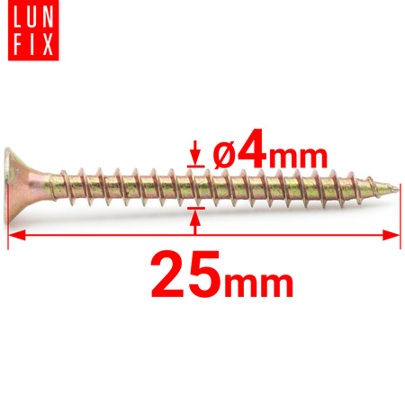 Wkręty uniwersalne 4x25 hartowane ocynkowane KDH 1kg
