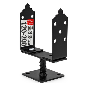 Podstawa słupa regulowana odzdobna 120-200mm z podstawką