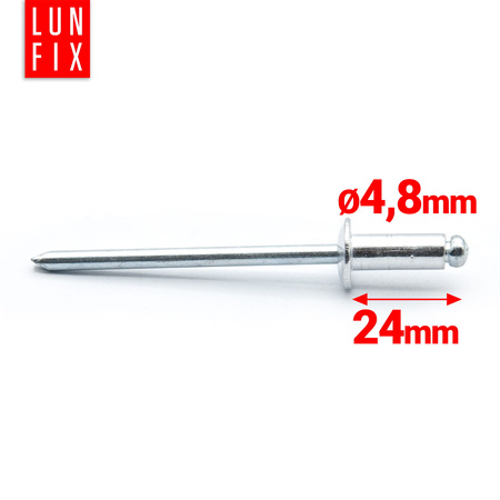 Nity zrywalne 4,8x24mm aluminiowo-stalowe 50szt.