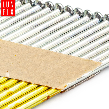 Gwoździe do gwoździarki 90mm 3,1x90 3,5" gładkie na papierze ocynkowane 2000szt.