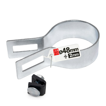 Obejma końcowa początkowa fi48 mm końcowa ocynkowana komplet