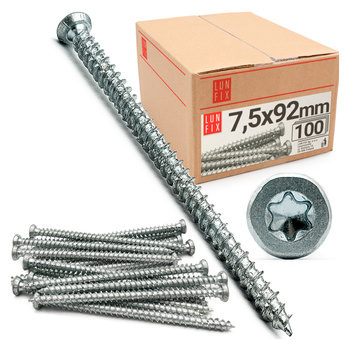 Wkręty do ościeżnic drzwi i okien 7,5x92mm ocynkowane 100szt.