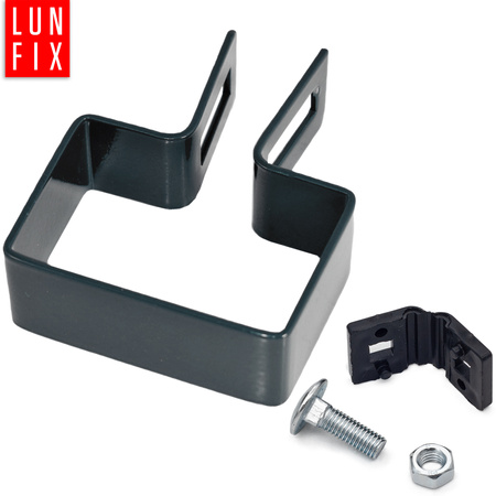 Obejma końcowa początkowa 40x60 mm grafitowa komplet