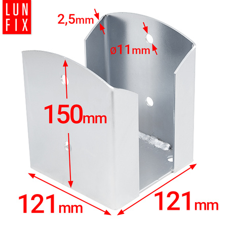 Zestaw podstawa słupa przykręcana 120 + wkręty