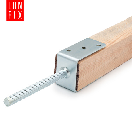 Zestaw podstawa słupa z prętem 120 mm + wkręty