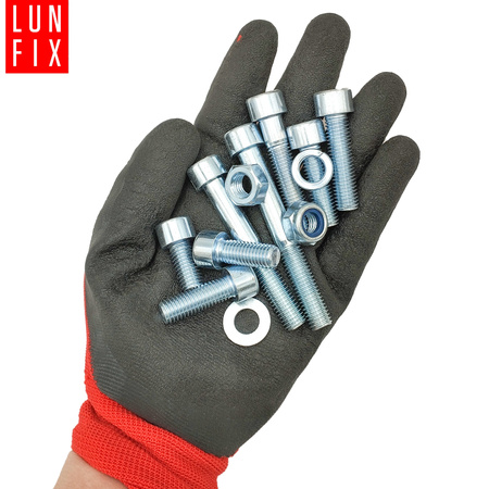 Śruby imbusowe nakrętki podkładki 390szt. M10 ocynkowane