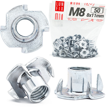 Nakrętka kłowa M8x11mm pazurkowa ocynkowana 50szt.