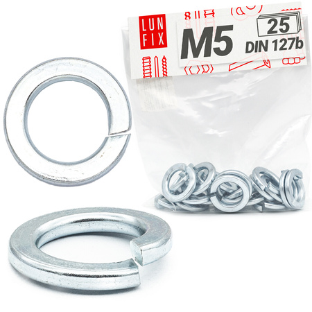Podkładka sprężysta M5 ocynkowana DIN127 25szt.