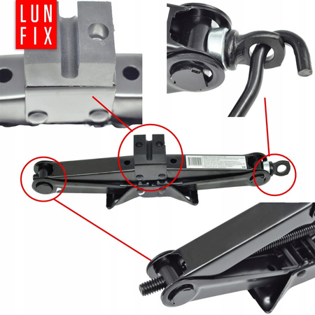 Podnośnik samochodowy TRAPEZOWY lewarek 2t + podkładka