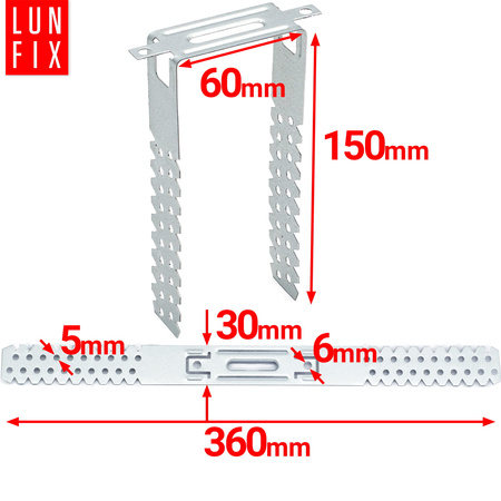 Wieszak płaski ES 60/150 profil CD60 płyta G-K 100szt.