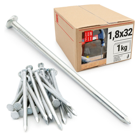 Gwoździe budowlane 1,8x32 mm ocynkowane 1kg