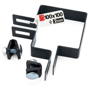 Obejma narożna do paneli ogrodzeniowych 100x100 grafit