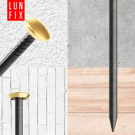 Gwoździe ozdobne do obrazków 2x25 mm złota szeroka główka 30szt.