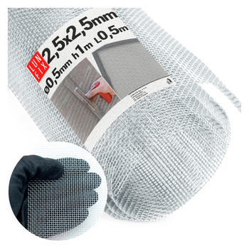 Siatka tkana ocynkowana 2,5x2,5mm fi 0,4 h/1m 0,5m2