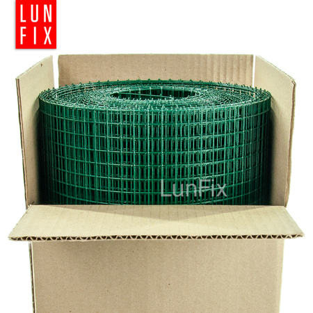 Siatka rabatowa 13x13 metalowa powlekana gr. 1,2mm zielona  h1m 25m