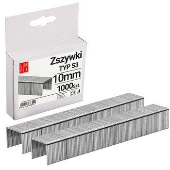 Zszywki tapicerskie 10mm do zszywacza typ 53 1000 szt.