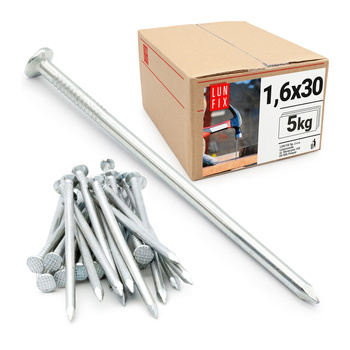 Gwoździe budowlane 1,6x30 mm ocynkowane 5kg