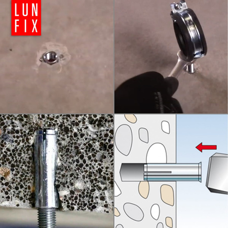 Kotwa stalowa M10 tuleja wbijana rozporowa do betonu 10szt