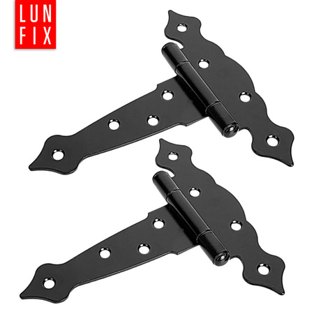 Ozdobny zawias trójkątny czarny 150x185x45x2,5 1szt.