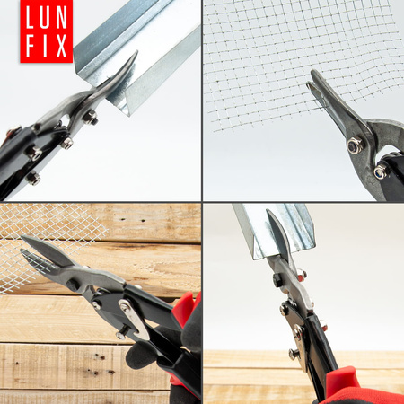 Nożyce do cięcia blachy i metalu 250mm LEWE PRAWE PROSTE 3szt