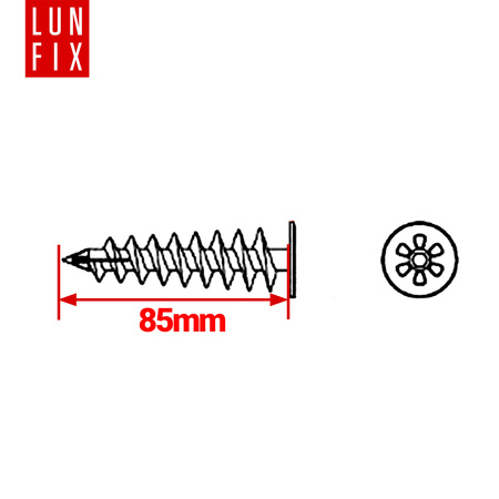 Kołek wkręcany do styropianu 90mm ślimak 10szt.