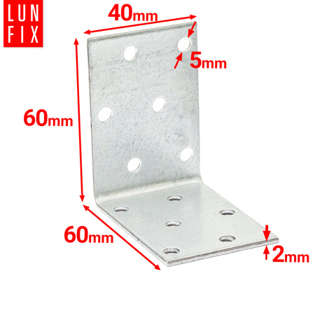 Kątownik montażowy 60x60x40x2 KM7 10szt.