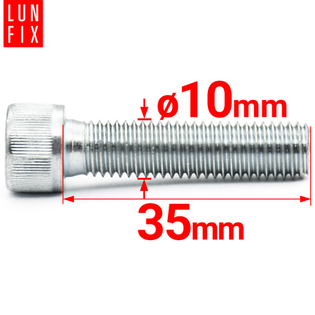 Śruby imbusowe M10x35 ocynkowane DIN912 klasa 8.8 1kg
