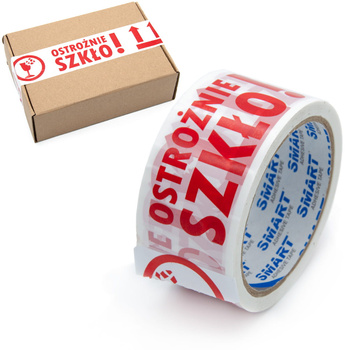 Taśma pakowa "ostrożnie szkło" 48mm/50mb