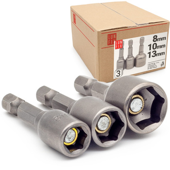 Bit końcówka magnetyczna nasadka 8/10/13mm 1/4"