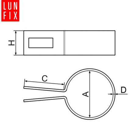 Obejma końcowa początkowa fi48 mm końcowa zielona komplet