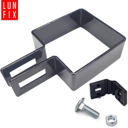 Obejma końcowa początkowa 60x60 mm końcowa grafit komplet