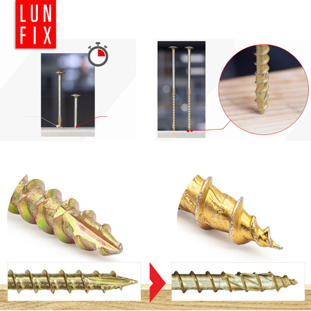 Wkręty ciesielskie talerzowe 10x280 do drewna WKCP 25szt.