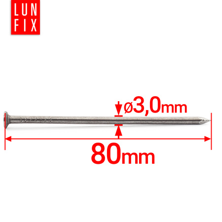 Gwoździe budowlane 3x80 mm 3 cale czarne 950kg paleta