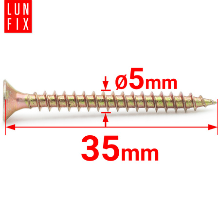 Wkręty uniwersalne 5x35 hartowane ocynkowane KDH 500szt.