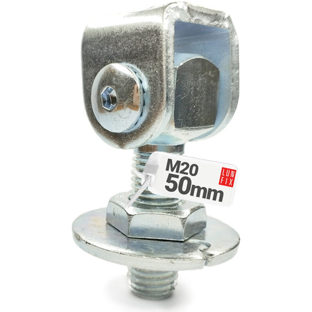 Zawias regulowany do bramy furtki M20x50 mm do wspawania ocynkowany ZRS20