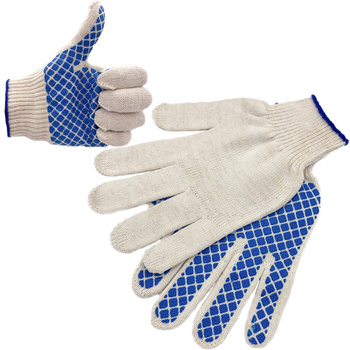 Rękawice robocze bawełniane "szachy" L