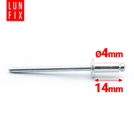 Nity zrywalne 4x14mm aluminiowo-stalowe 50szt.