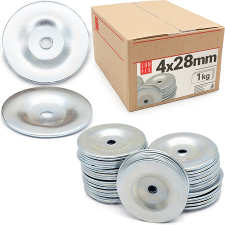 Podkładki papowe 4x28mm ocynkowane ciesielskie 1kg