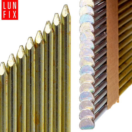 Gwoździe do gwoździarki 90mm 3,1x90 3,5" gładkie na papierze ocynkowane 2000szt.